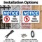 Signmission No Thru Traffic OSHA Notice Sign, Plastic, 10in W x 7in L, 2PK OS-2PACK-NS-P-710-L-16200 - alternate 5